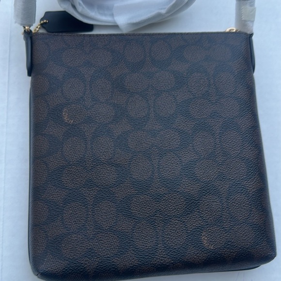 New COACH Mini Rowan File Bag In Signature Canvas - Picture 4 of 8